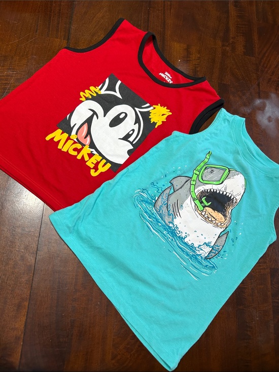 Please Read Description Other - Boys Bundle of 2 Tank Tops NWOT 5/6 & XS (4/5) Disney Junior Cat & Jack
